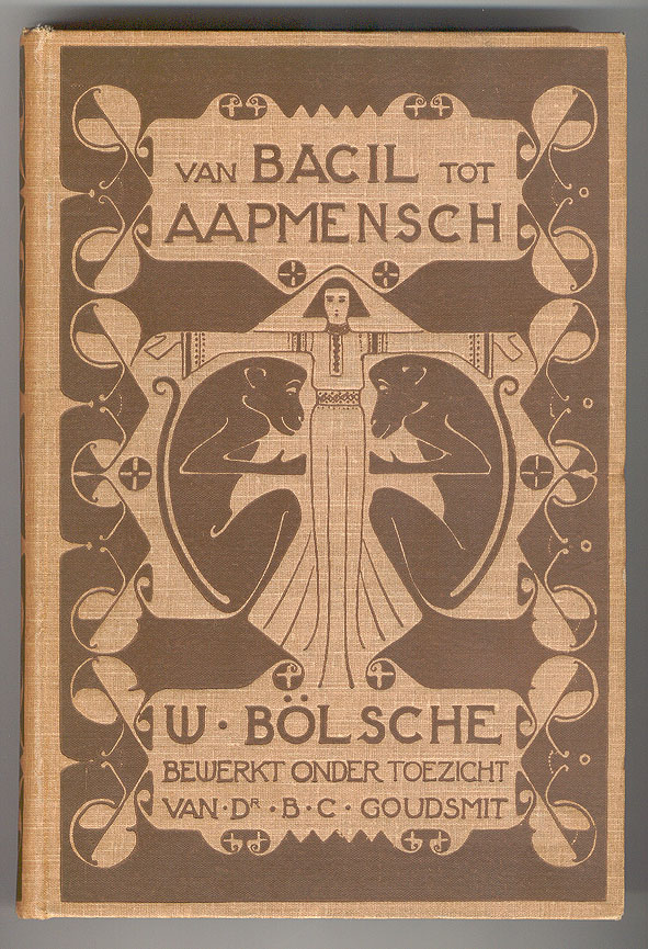 Van bacil tot aapmensch - Wilhelm Bölsche, bandontwerp: Georg Rueter (1901)