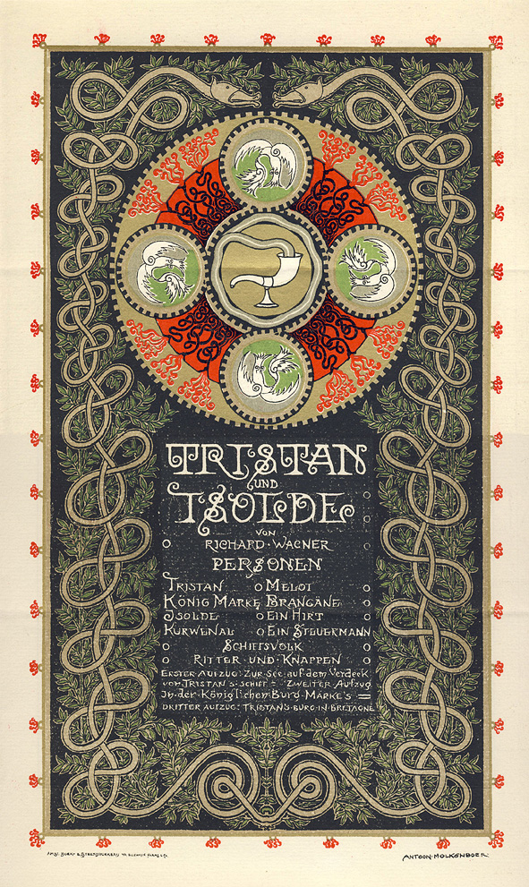 Programmablad Tristan und Isolde, ontwerp: Antoon Molkenboer (1902)