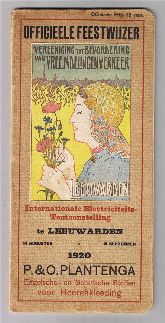 ‘Officieele feestwijzer Internationale Electriciteits-tentoonstelling te Leeuwarden 1920’, ontwerp afbeelding: Co Breman