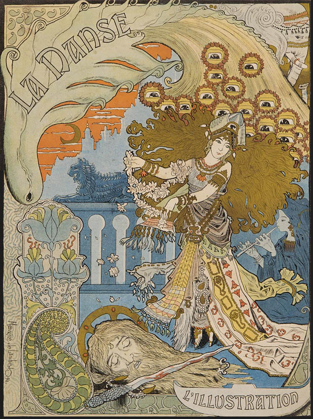 art nouveau tijdschrift l'Illustration - La Danse omslagontwerp: Maurice de Lambert 1894