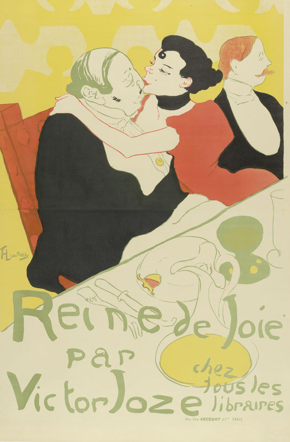 Henri de Toulouse-Lautrec, 1892 - affiche voor de roman 'Reine de joie, moeurs du demi-monde' van Victor Joze (collectie Van Gogh Museum)