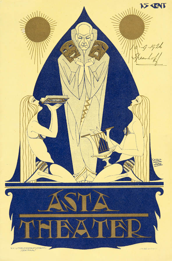 Art Deco Programma Asta Theater Den Haag 1926 ontwerper Carlo Jung