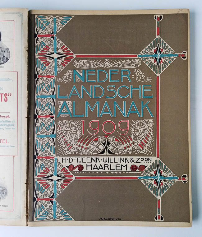 Nederlandsche Almanak 1909, omslagontwerp: Theo Neuhuys