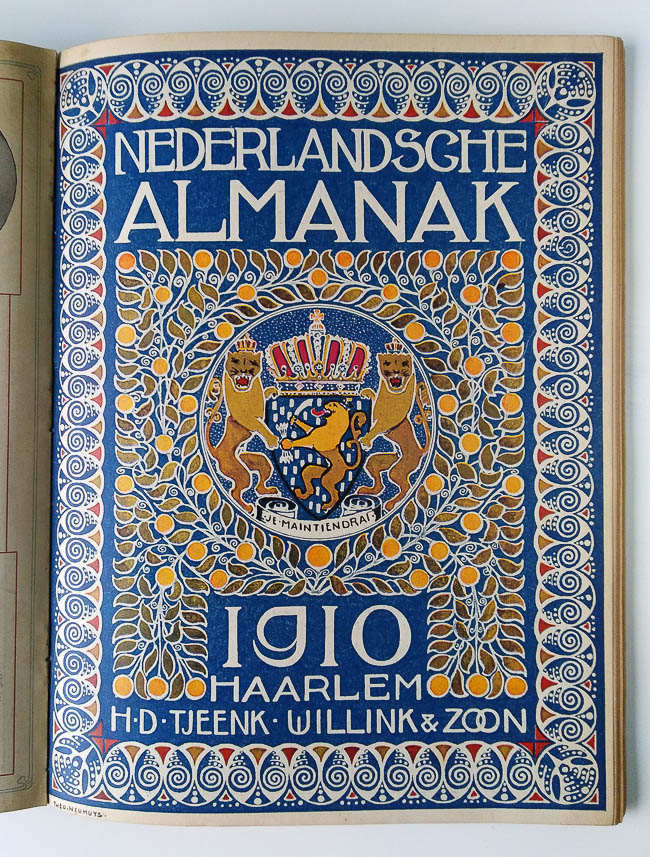 Nederlandsche Almanak 1910, omslagontwerp: Theo Neuhuys