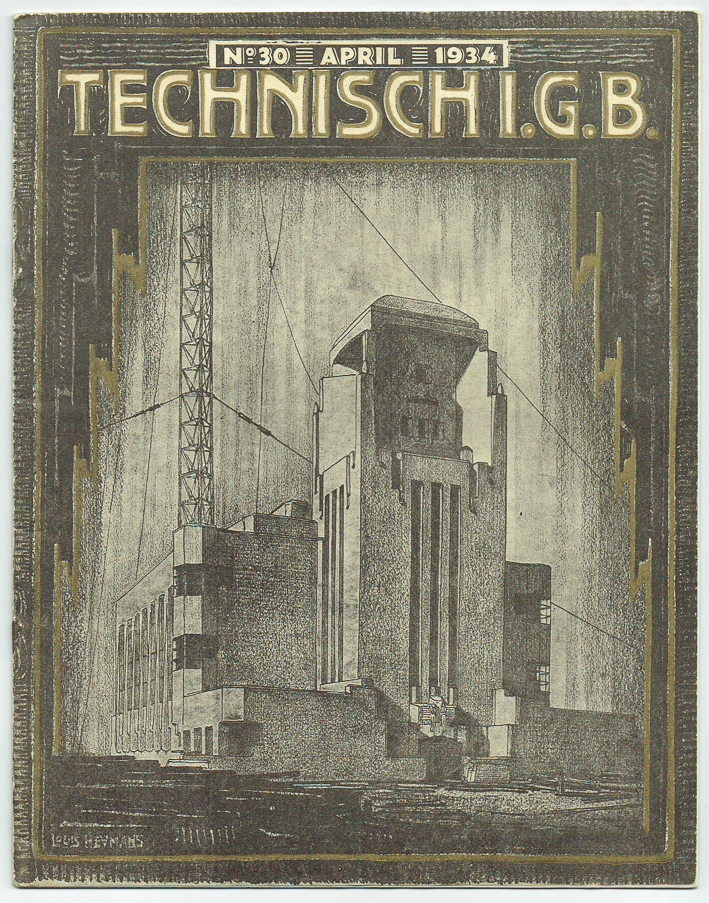 Technisch I.G.B. 1934 omslagontwerp: Louis Heijmans Amsterdamse School